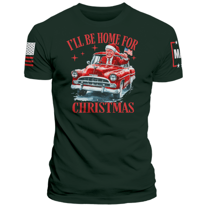 Men's Shirt / Green / XS Ill be Home for Christmas maga trump