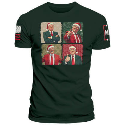 Men's Shirt / Green / XS Santa Trump maga trump