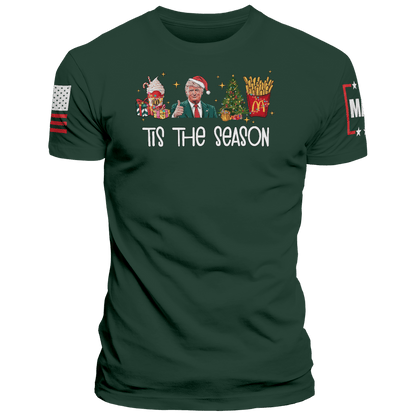 Men's Shirt / Green / XS Tis the Season maga trump