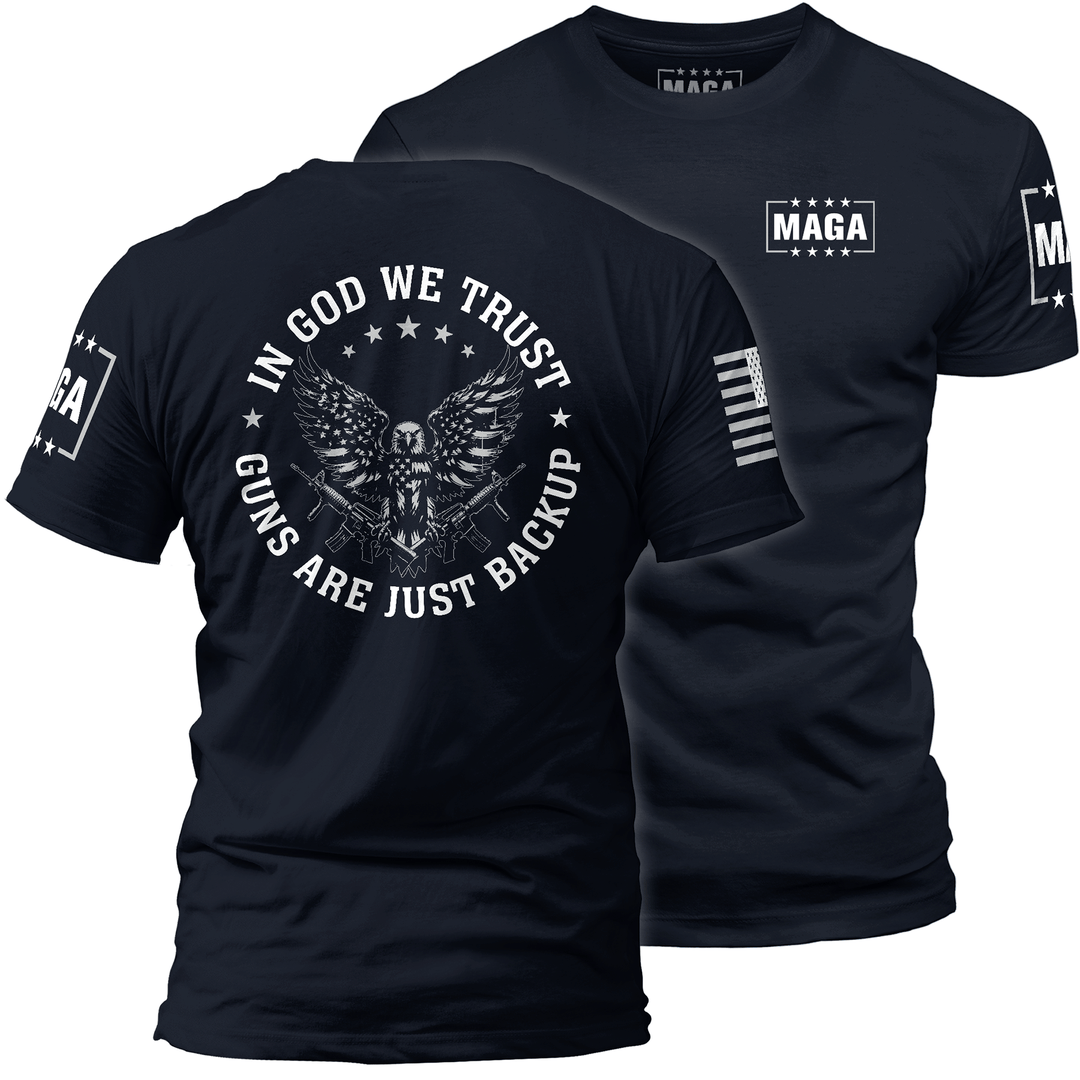 Men's Shirt / Midnight Navy / XS In God We Trust maga trump