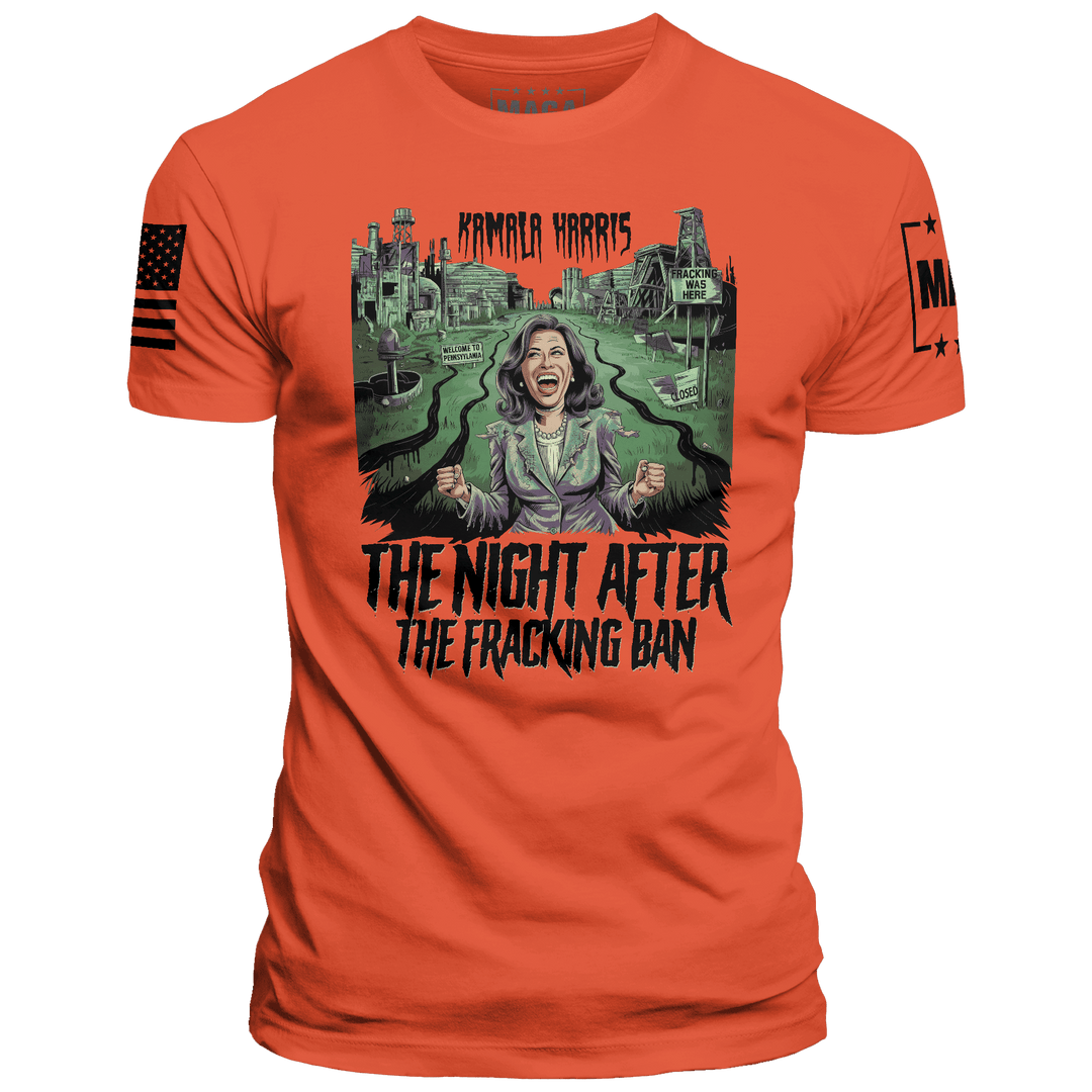 Men's Shirt / Orange / XS Night After the Fracking Ban maga trump