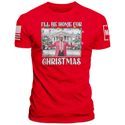 Men's Shirt / Red / XS I'll be Home for Christmas 2 maga trump
