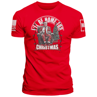 Men's Shirt / Red / XS I'll be Home for Christmas 6 maga trump