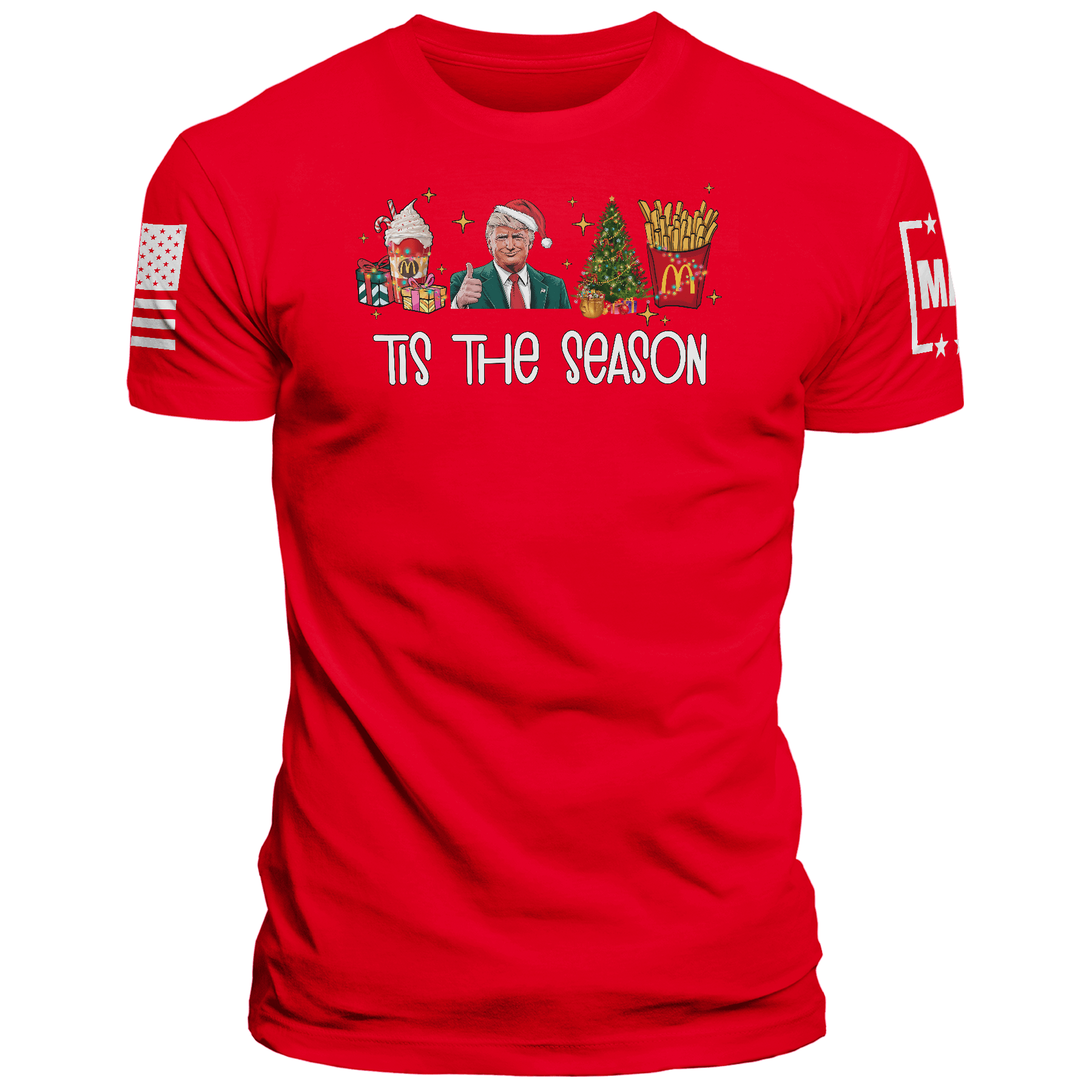Men's Shirt / Red / XS Tis the Season maga trump