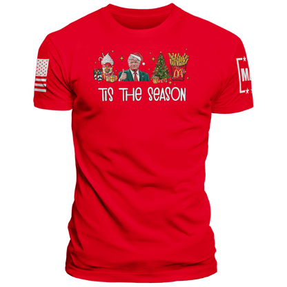 Men's Shirt / Red / XS Tis the Season maga trump