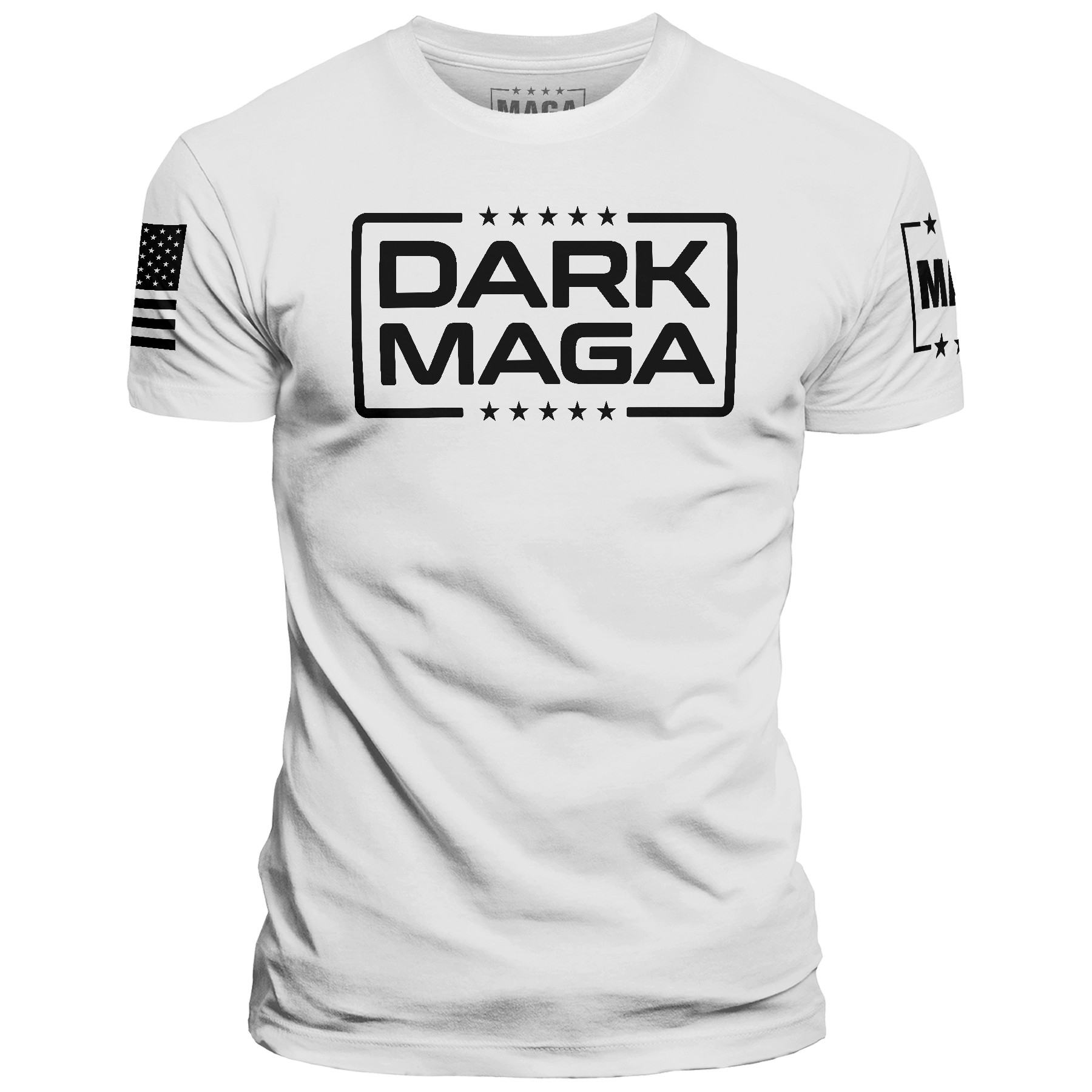 Men's Shirt / White / XS Dark MAGA V6 maga trump