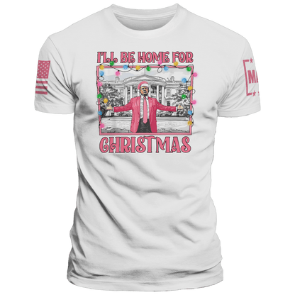 Men's Shirt / White / XS I'll be Home for Christmas 2 maga trump