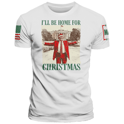 Men's Shirt / White / XS I'll be Home for Christmas 5 maga trump