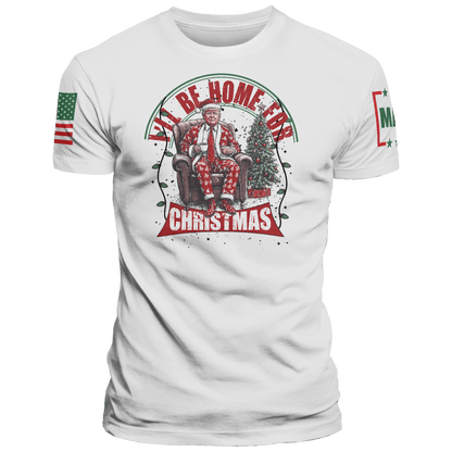 Men's Shirt / White / XS I'll be Home for Christmas 6 maga trump