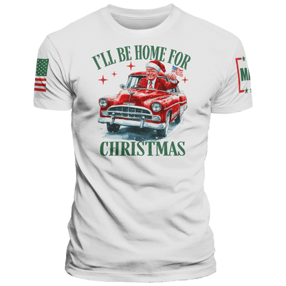 Men's Shirt / White / XS Ill be Home for Christmas maga trump