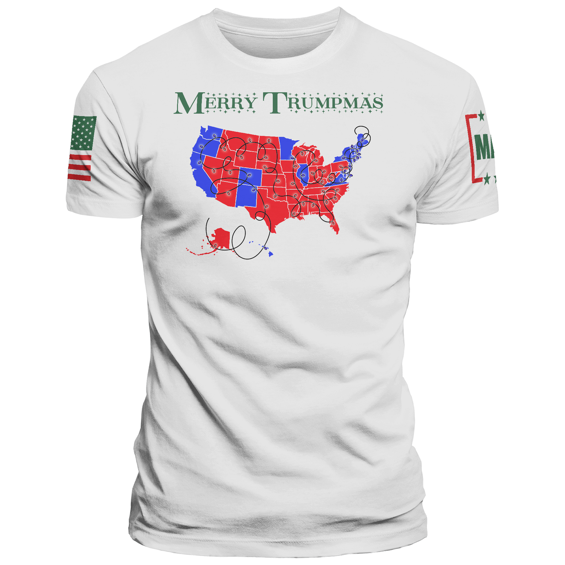 Men's Shirt / White / XS Merry Trumpmas V2 maga trump