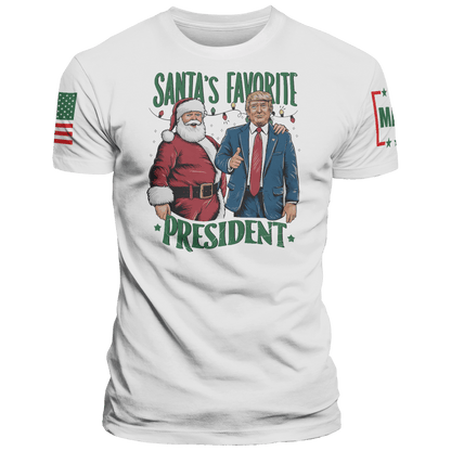 Men's Shirt / White / XS Santa's Favorite President maga trump