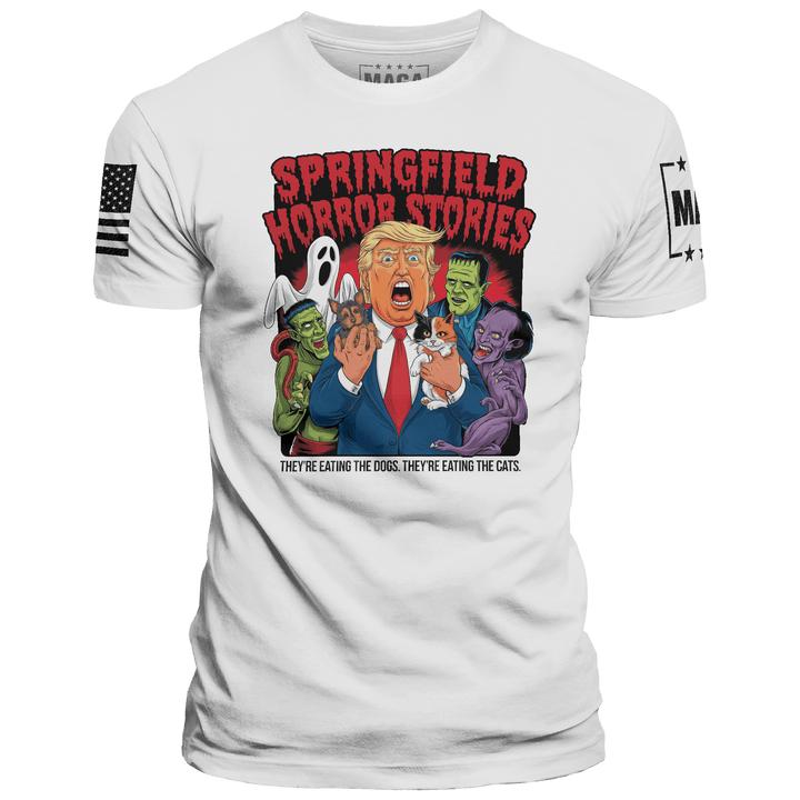 Men's Shirt / White / XS Springfield Horror Stories maga trump