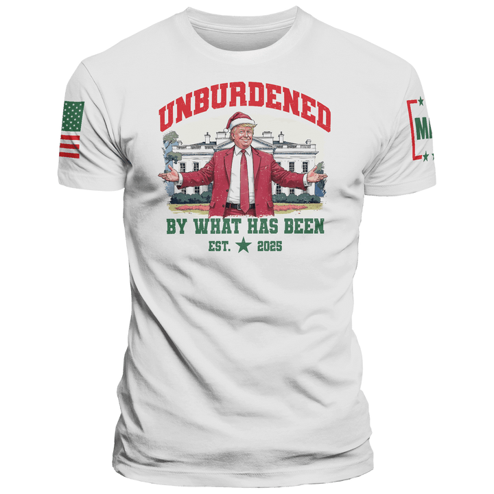 Men's Shirt / White / XS Unburdened by What Has Been - Christmas maga trump