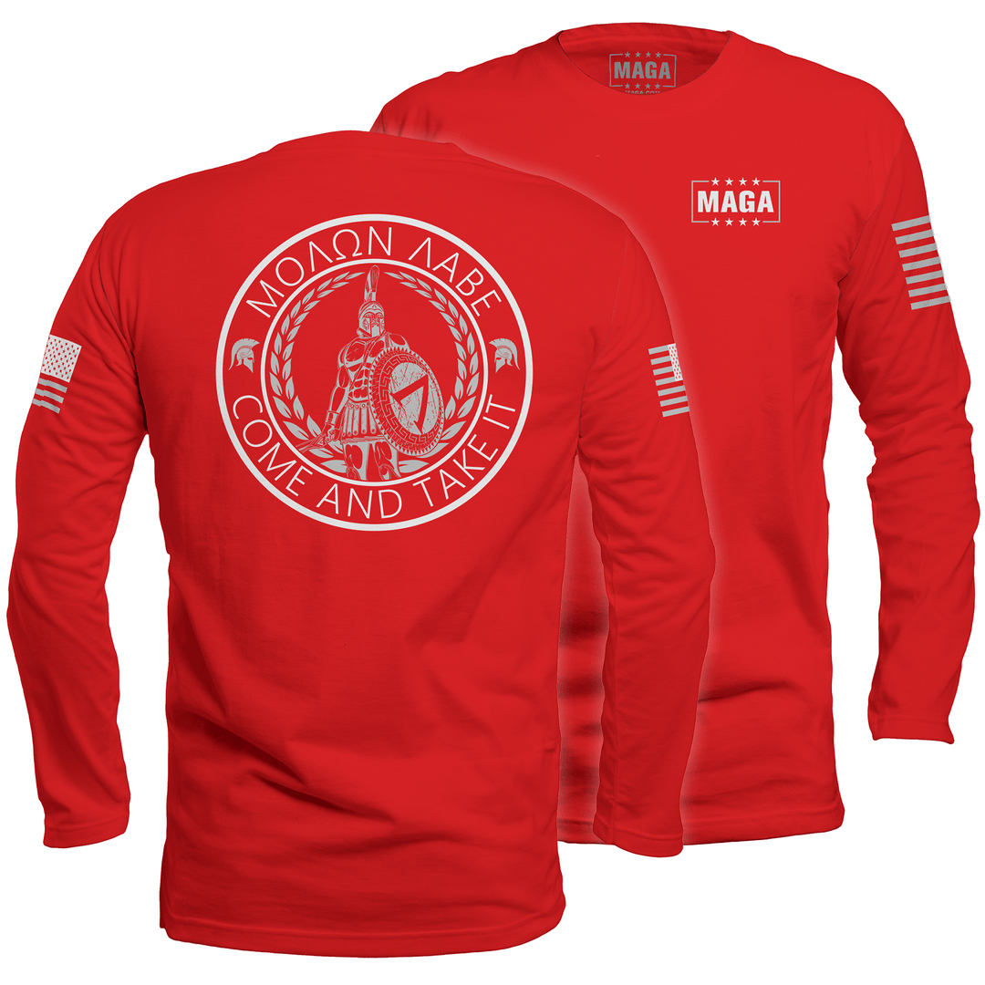 Mens Long Sleeve / Red / S Come and Take it maga trump