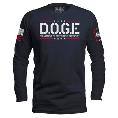 Midnight Navy / S D.O.G.E Department Of Government Efficiency Long Sleeve maga trump