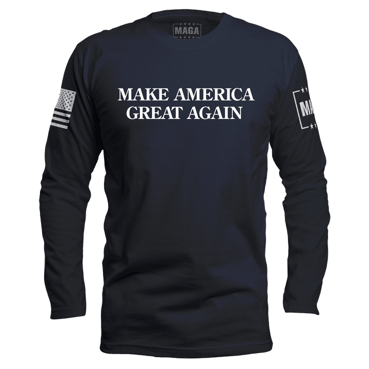 Midnight Navy / S "MAGA Hat" Long Sleeve maga trump