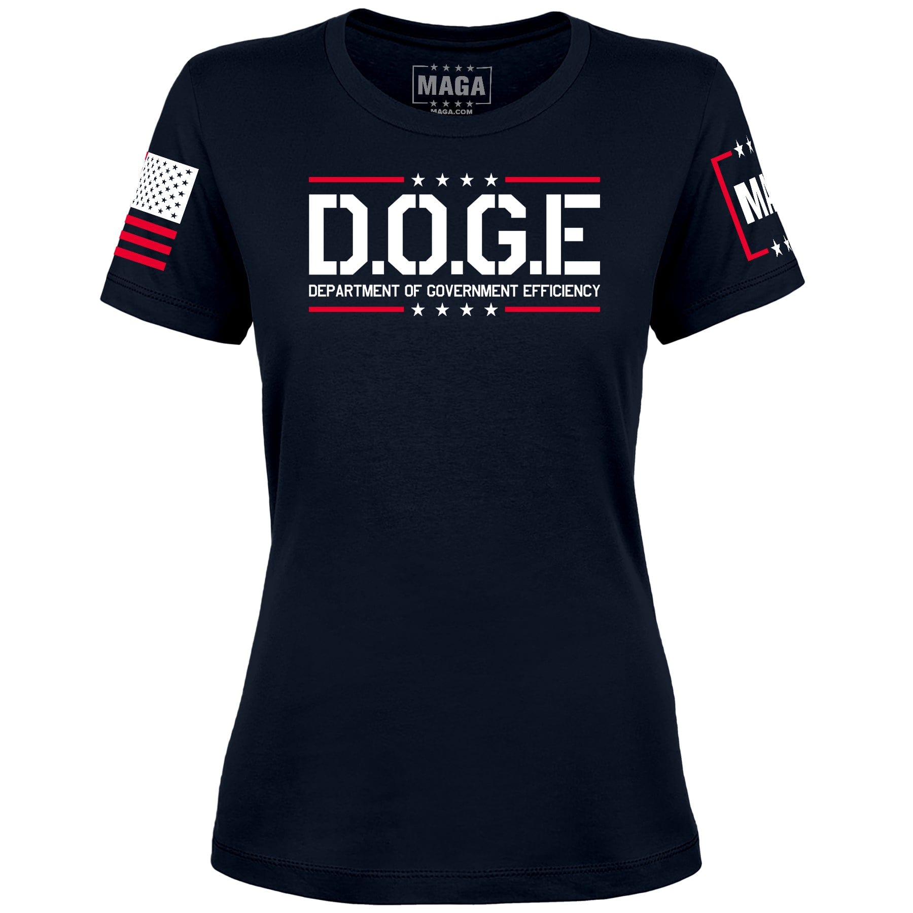 Midnight Navy / XS D.O.G.E Department Of Government Efficiency Ladies Tee maga trump