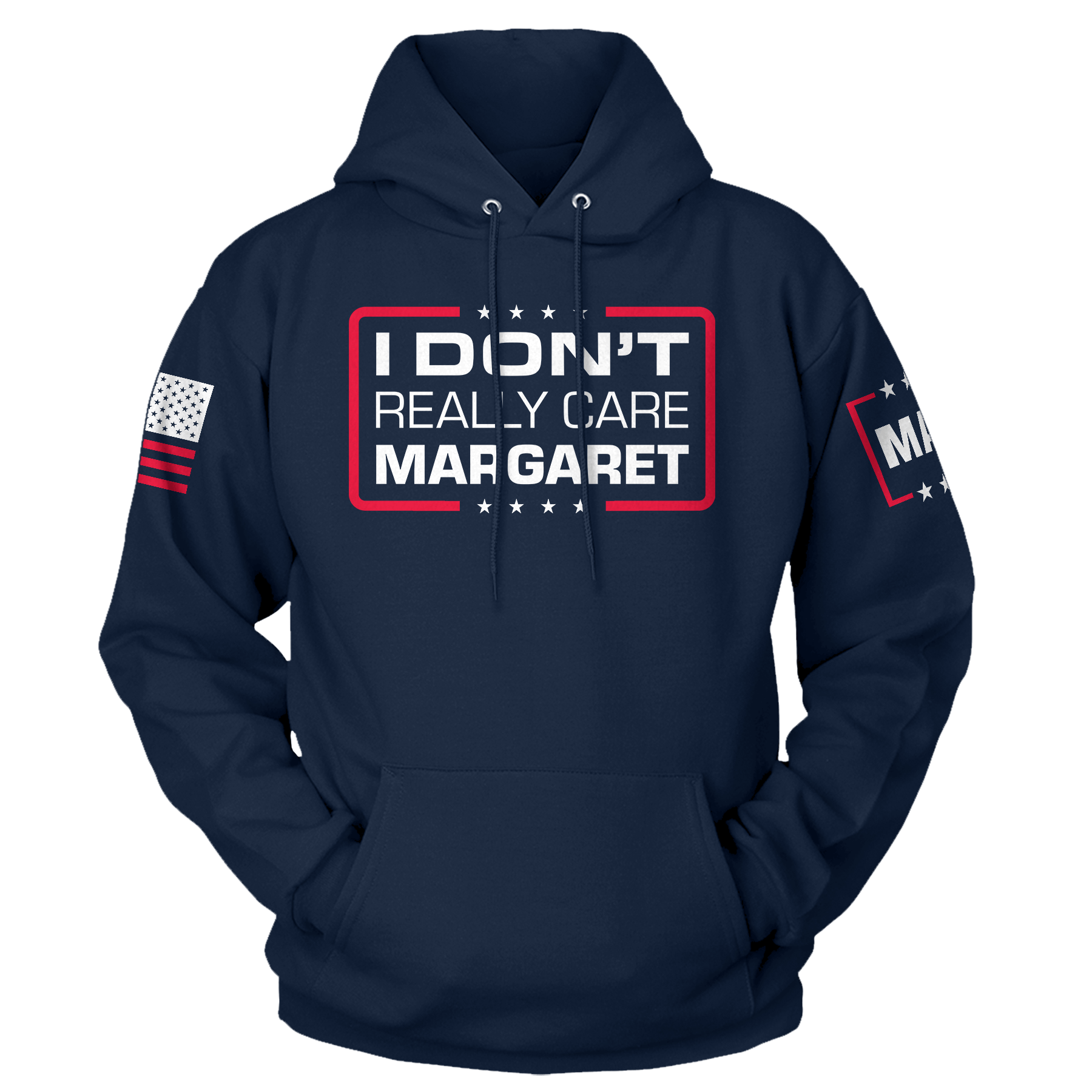 Midnight Navy / XS I Don't Really Care Margaret Hoodie maga trump