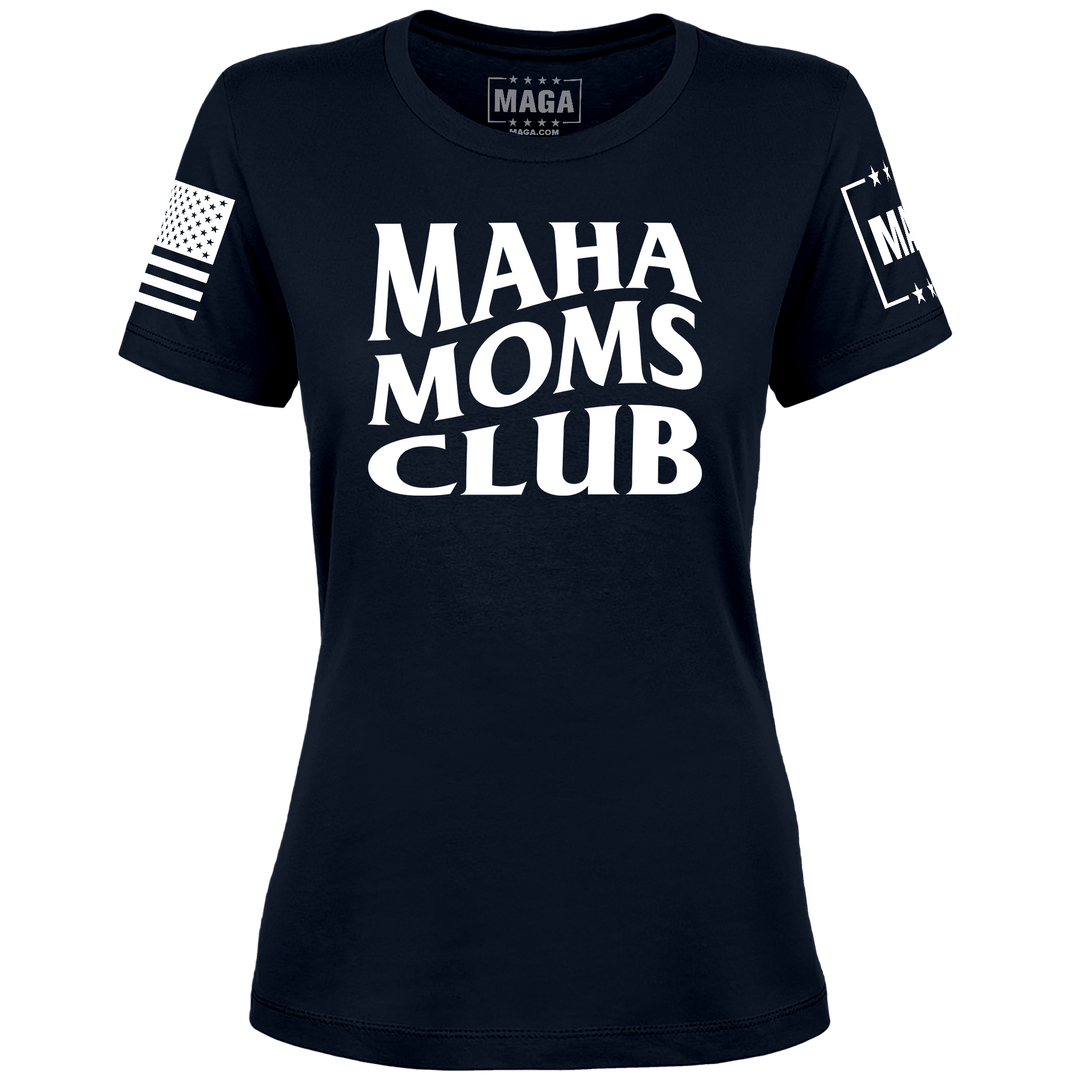 Midnight Navy / XS MAHA MOMS CLUB Ladies Tee maga trump