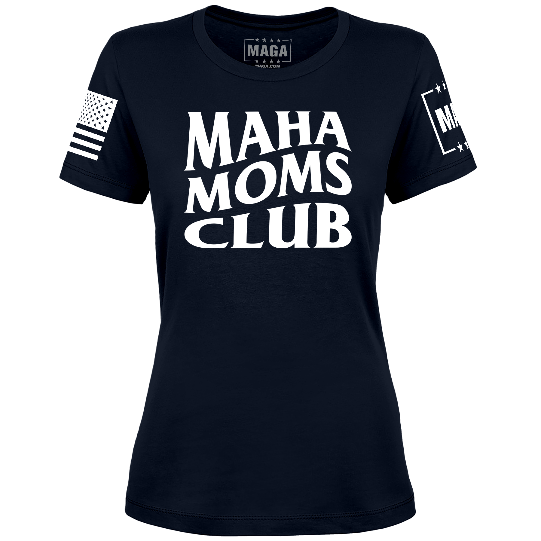 Midnight Navy / XS MAHA MOMS CLUB Ladies Tee maga trump