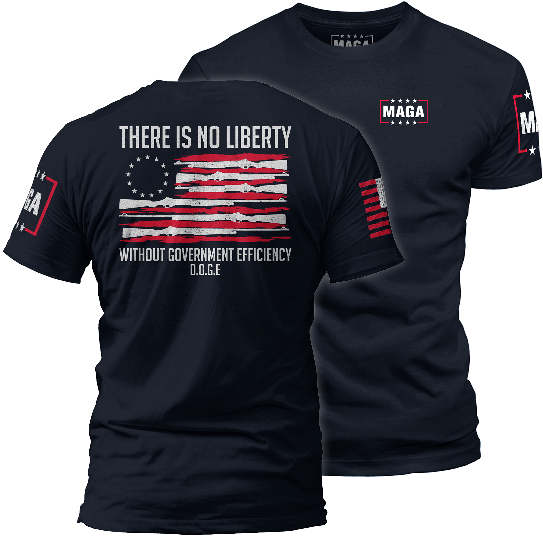 Midnight Navy / XS There Is No Liberty Without Government Efficiency V1 maga trump