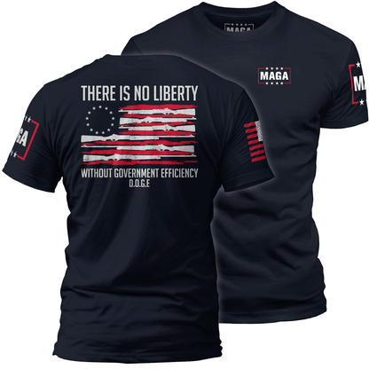 Midnight Navy / XS There Is No Liberty Without Government Efficiency V1 maga trump