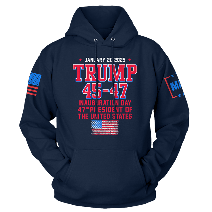 Midnight Navy / XS TRUMP 45-47 Hoodie maga trump