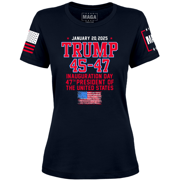 Midnight Navy / XS TRUMP 45-47 Ladies Tee maga trump