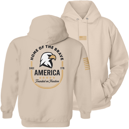 Natural / S America Founded on Freedom Hoodie | Fall Edition maga trump