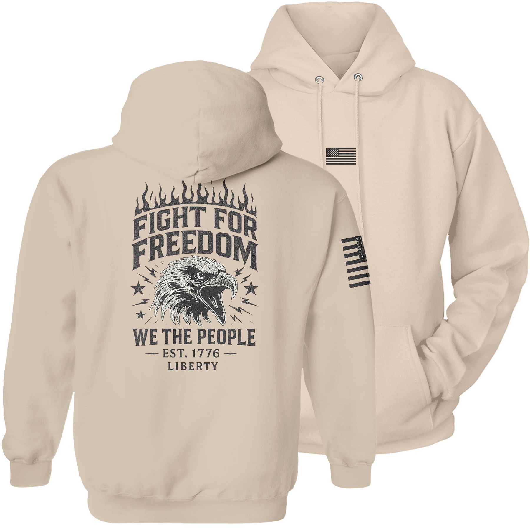 Natural / S Fight for Freedom Hoodie | Fall Edition maga trump