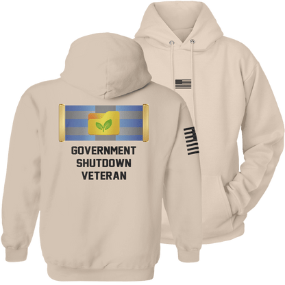 Natural / S Government Shutdown Veteran Hoodie | Fall Edition maga trump