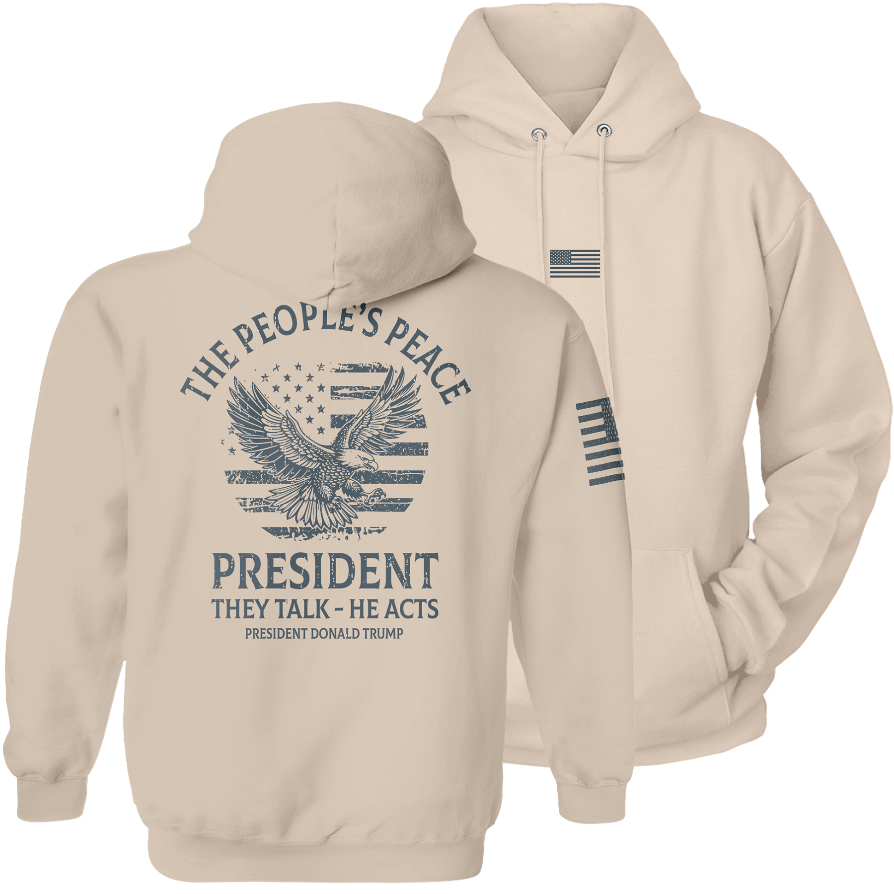 Natural / S The People's Peace Hoodie | Fall Edition maga trump