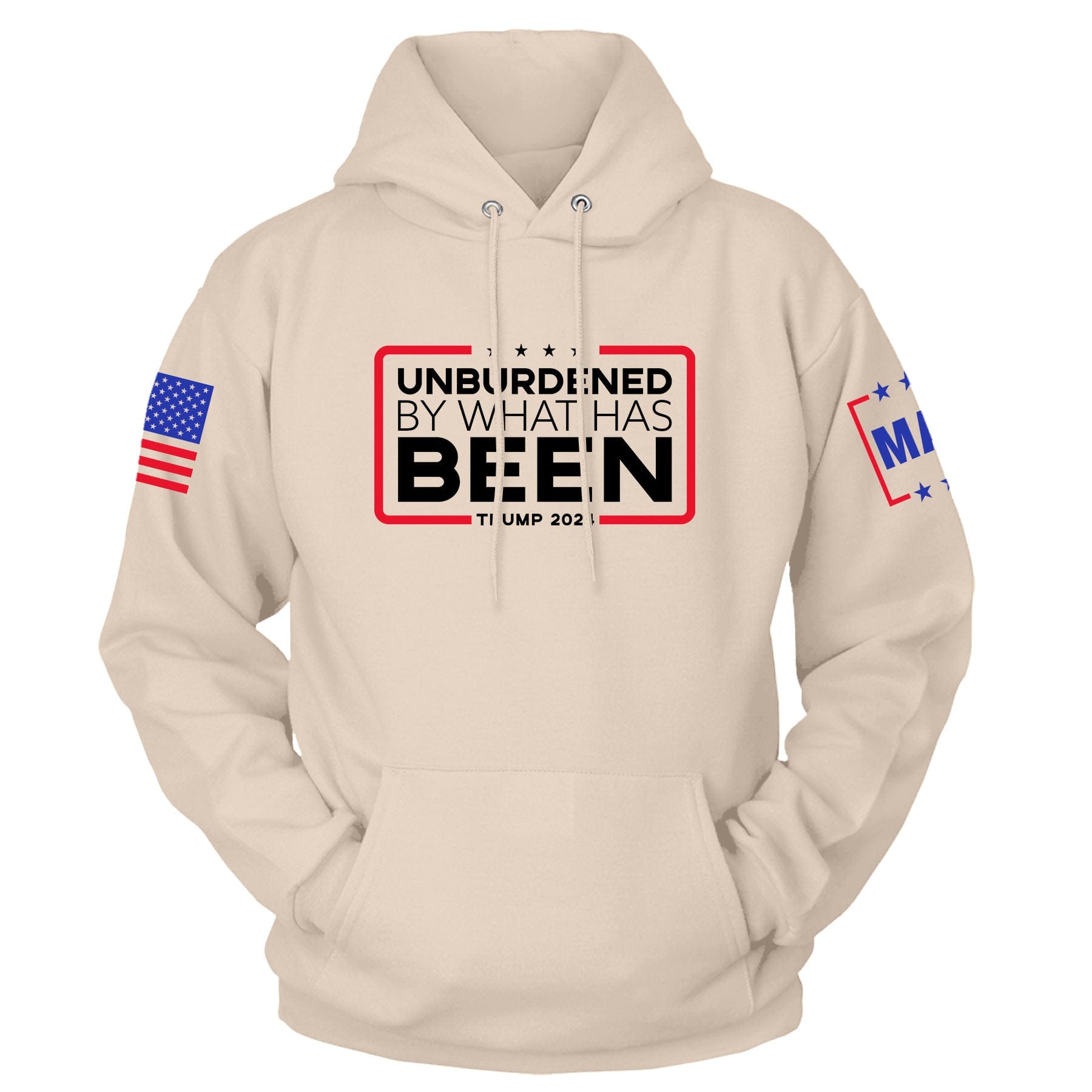 Natural / S Unburdened by What Has Been Hoodie | Fall Edition maga trump