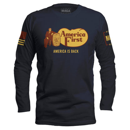 Navy / S America is Back Long Sleeve maga trump