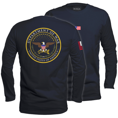 Navy / S Department of War Long Sleeve maga trump