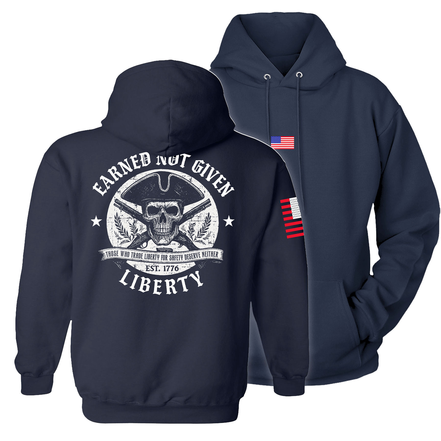 Navy / S Earned Not Given Hoodie maga trump