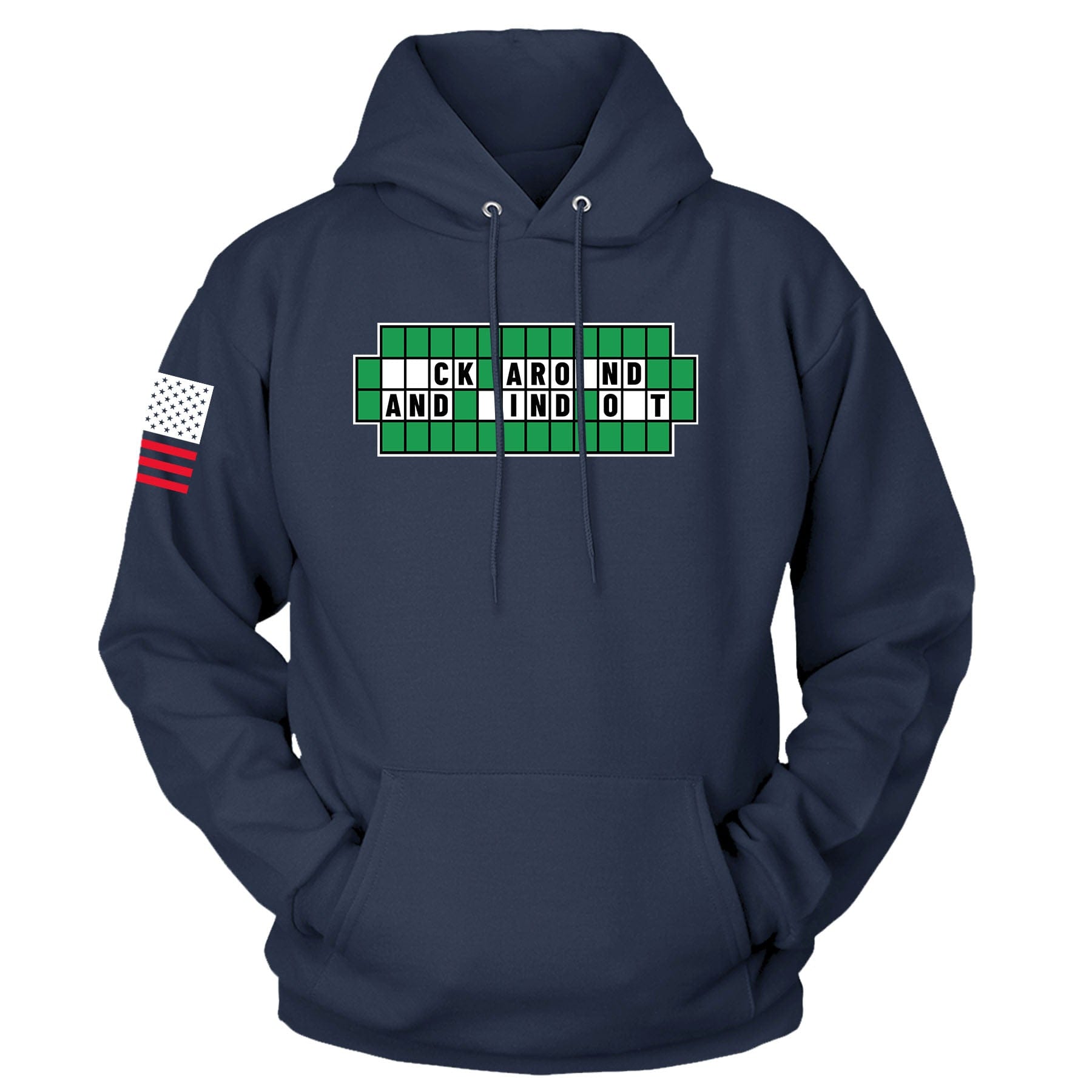 Navy / S FAFO Solve the Puzzle Hoodie maga trump