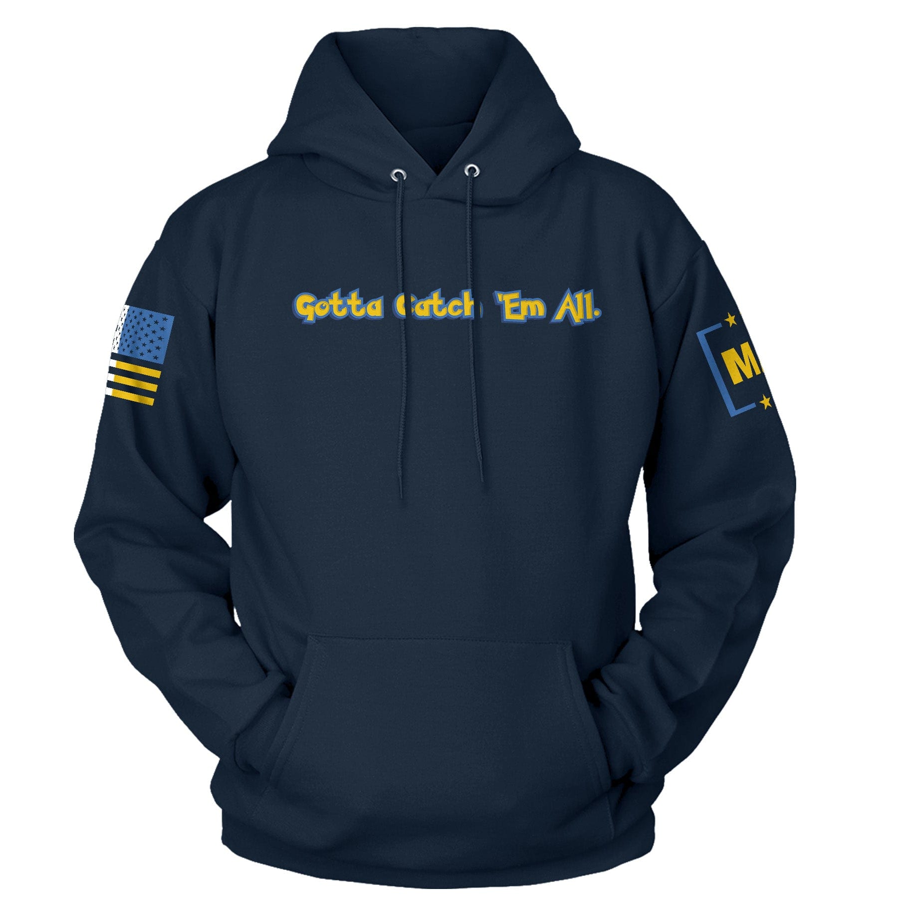 Navy / S Gotta Catch 'Em All Hoodie maga trump