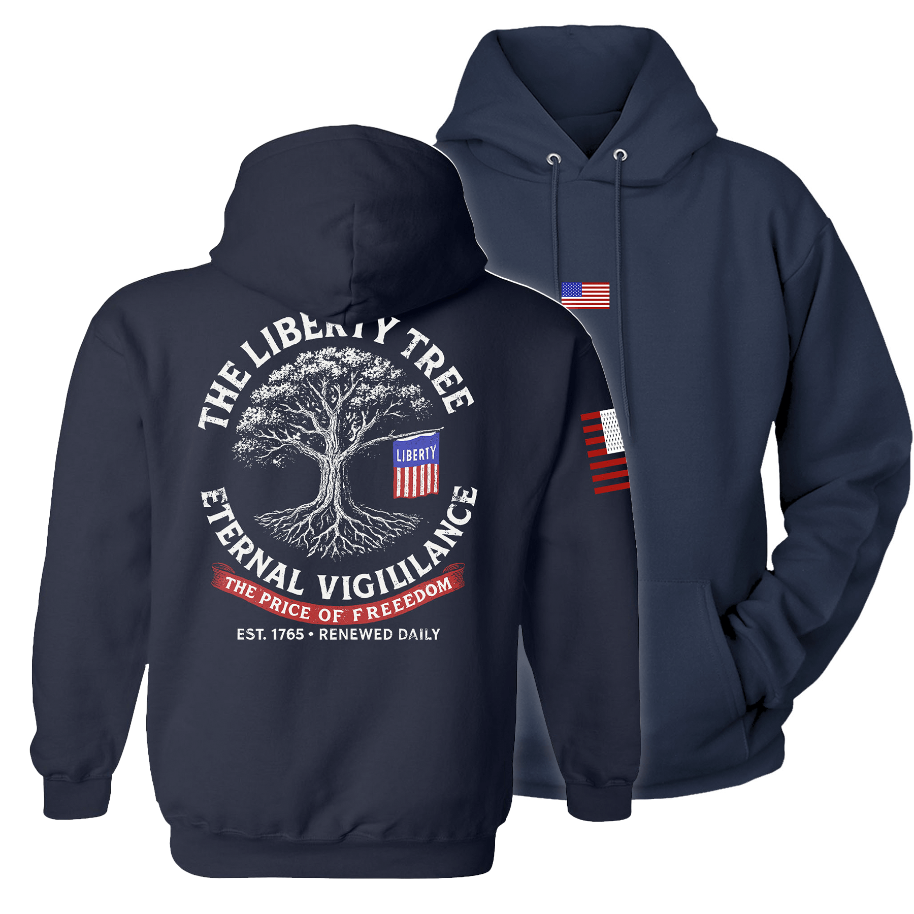 Navy / S Liberty Tree Hoodie maga trump