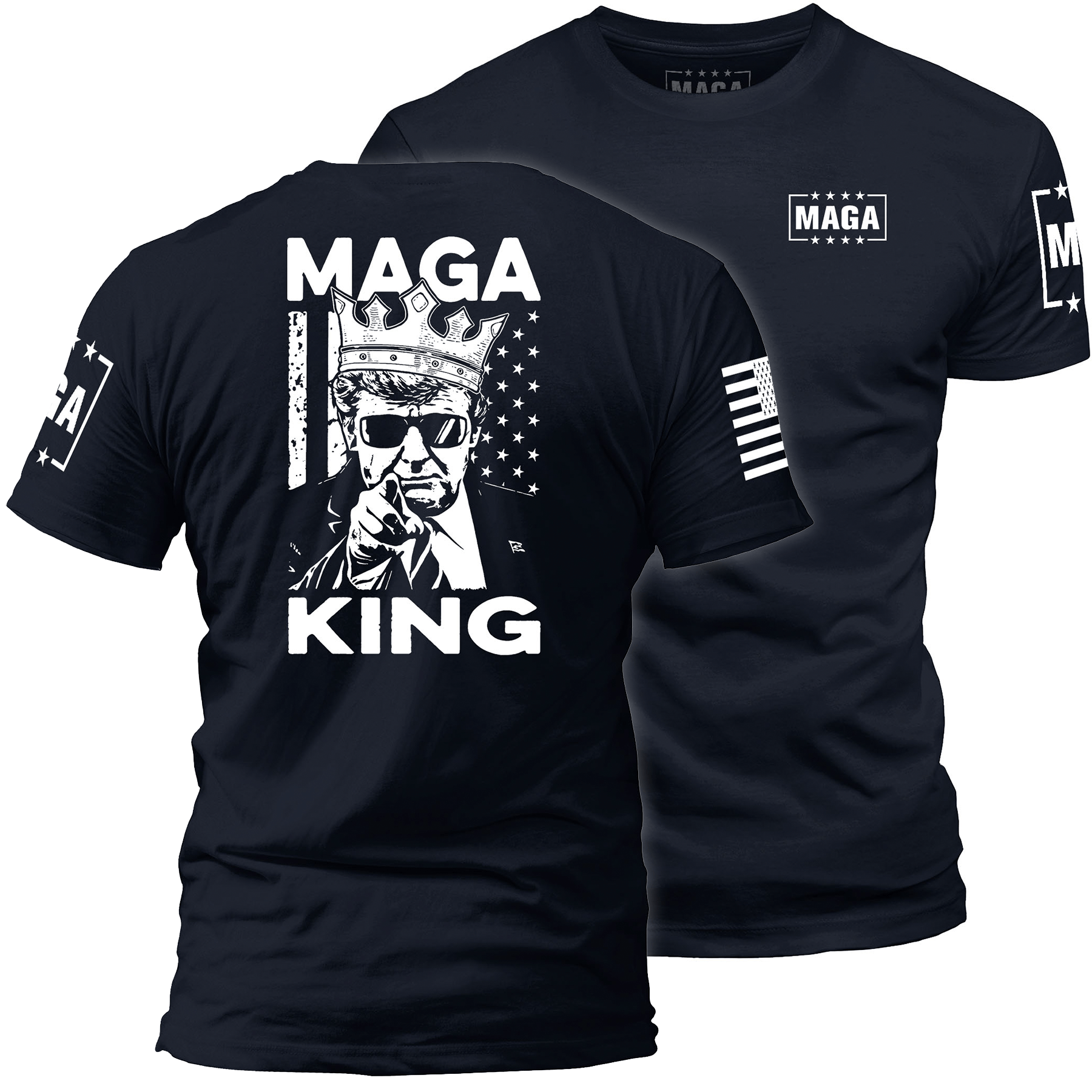 Navy / S MAGA King Back Print maga trump