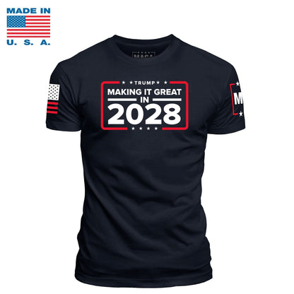 Navy / S Making it Great in 2028 Made in the USA maga trump
