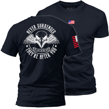 Navy / S Never Surrender maga trump