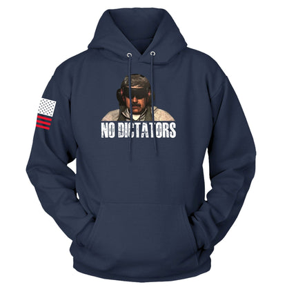 Navy / S No Dictator Hoodie maga trump