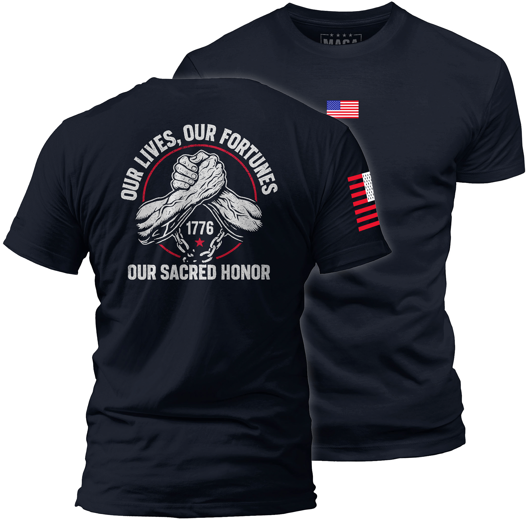 Navy / S Our Lives, Our Fortunes, Our Sacred Honor maga trump