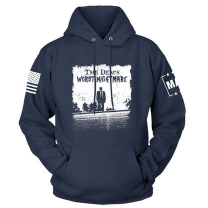 Navy / S The Dems Nightmare Hoodie maga trump