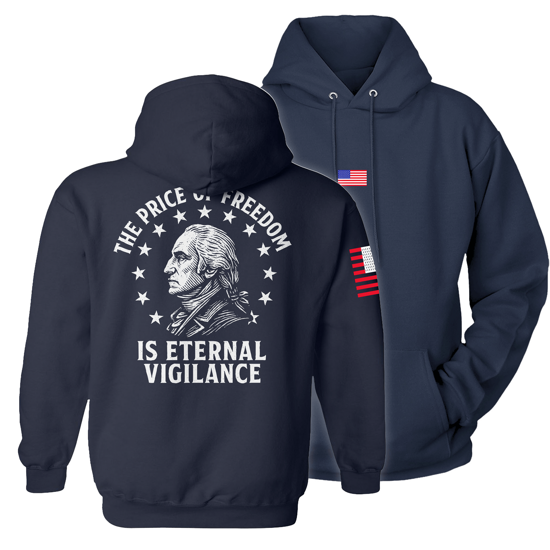 Navy / S The Price of Freedom Hoodie maga trump