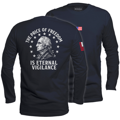 Navy / S The Price of Freedom Long Sleeve maga trump