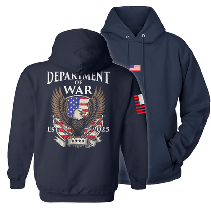 Navy / S The Return of the Department of War Hoodie maga trump