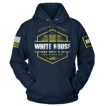 Navy / S White House Construction - Building Liberal Fake Outrage Daily Hoodie maga trump